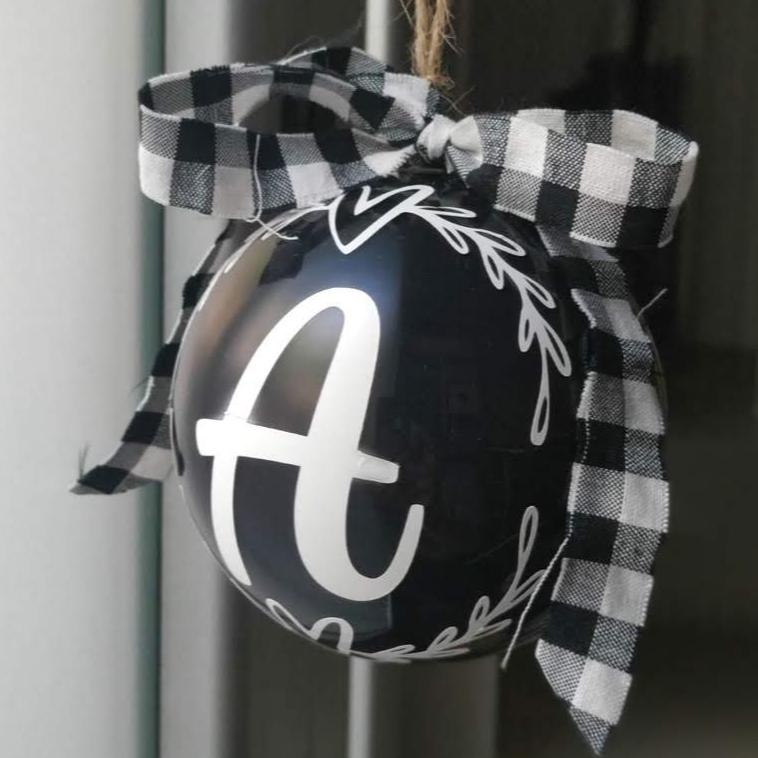 Bola de navidad personalizada (Negro)